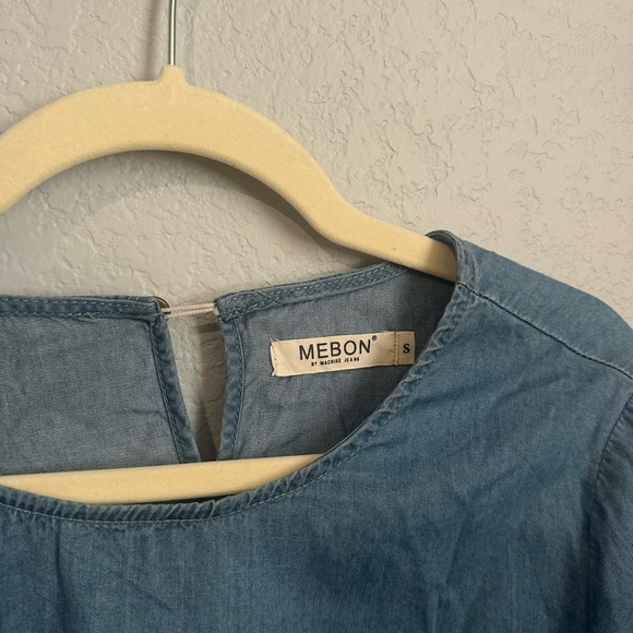 Mebon by Machine Jeans Denim/Linen-like Top - Picture 3 of 4